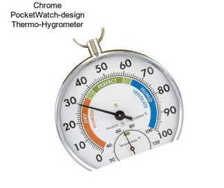 Chrome PocketWatch-design Thermo-Hygrometer