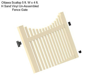 Ottawa Scallop 5 ft. W x 4 ft. H Sand Vinyl Un-Assembled Fence Gate