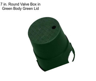 7 in. Round Valve Box in Green Body Green Lid