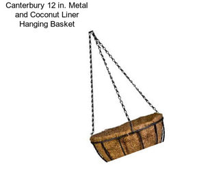 Canterbury 12 in. Metal and Coconut Liner Hanging Basket