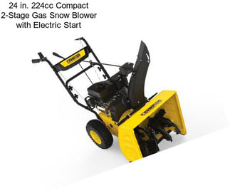 24 in. 224cc Compact 2-Stage Gas Snow Blower with Electric Start