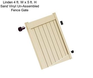 Linden 4 ft. W x 5 ft. H Sand Vinyl Un-Assembled Fence Gate