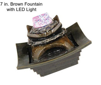 7 in. Brown Fountain with LED Light