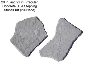 20 in. and 21 in. Irregular Concrete Blue Stepping Stones Kit (20-Piece)