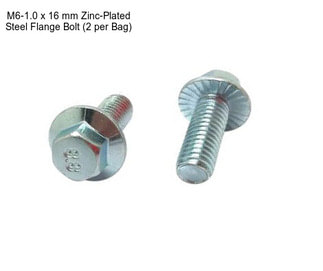 M6-1.0 x 16 mm Zinc-Plated Steel Flange Bolt (2 per Bag)