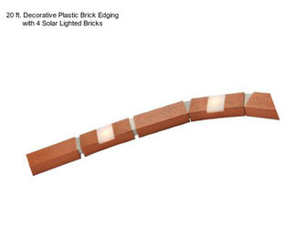 20 ft. Decorative Plastic Brick Edging with 4 Solar Lighted Bricks