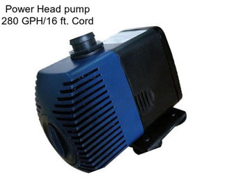 Power Head pump 280 GPH/16 ft. Cord