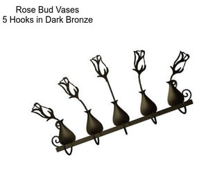 Rose Bud Vases 5 Hooks in Dark Bronze