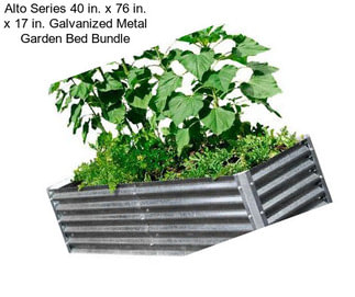 Alto Series 40 in. x 76 in. x 17 in. Galvanized Metal Garden Bed Bundle