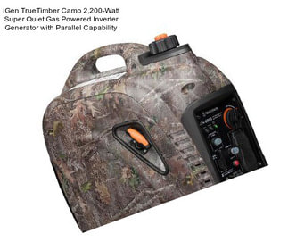 IGen TrueTimber Camo 2,200-Watt Super Quiet Gas Powered Inverter Generator with Parallel Capability