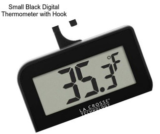 Small Black Digital Thermometer with Hook