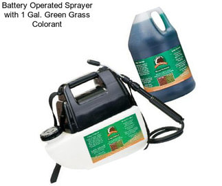 Battery Operated Sprayer with 1 Gal. Green Grass Colorant