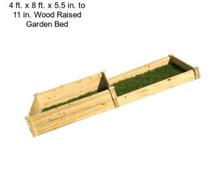 4 ft. x 8 ft. x 5.5 in. to 11 in. Wood Raised Garden Bed