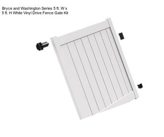 Bryce and Washington Series 5 ft. W x 5 ft. H White Vinyl Drive Fence Gate Kit