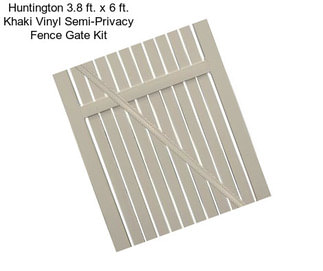 Huntington 3.8 ft. x 6 ft. Khaki Vinyl Semi-Privacy Fence Gate Kit