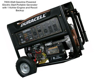 7800-Watt Gasoline Powered Electric Start Portable Generator with 1 Kohler Engine and Recoil Backup
