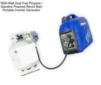 1600-Watt Dual Fuel Propane / Gasoline Powered Recoil Start Portable Inverter Generator