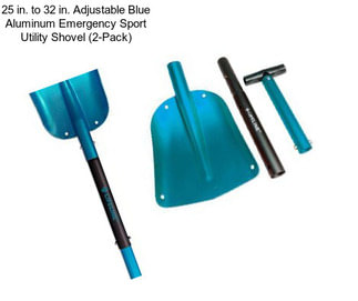 25 in. to 32 in. Adjustable Blue Aluminum Emergency Sport Utility Shovel (2-Pack)