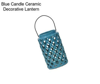 Blue Candle Ceramic Decorative Lantern
