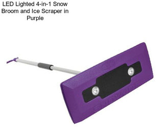LED Lighted 4-in-1 Snow Broom and Ice Scraper in Purple