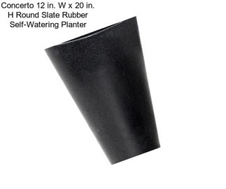 Concerto 12 in. W x 20 in. H Round Slate Rubber Self-Watering Planter