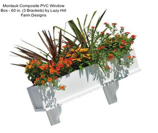 Montauk Composite PVC Window Box - 60 in. (3 Brackets) by Lazy Hill Farm Designs