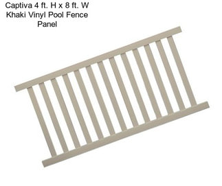 Captiva 4 ft. H x 8 ft. W Khaki Vinyl Pool Fence Panel