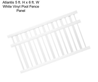 Atlantis 5 ft. H x 6 ft. W White Vinyl Pool Fence Panel