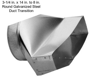 3-1/4 in. x 14 in. to 8 in. Round Galvanized Steel Duct Transition