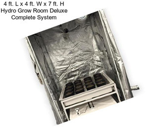 4 ft. L x 4 ft. W x 7 ft. H Hydro Grow Room Deluxe Complete System