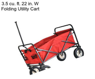 3.5 cu. ft. 22 in. W Folding Utility Cart