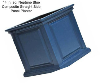 14 in. sq. Neptune Blue Composite Straight Side Panel Planter