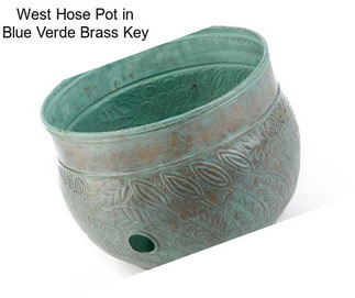 West Hose Pot in Blue Verde Brass Key