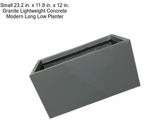 Small 23.2 in. x 11.8 in. x 12 in. Granite Lightweight Concrete Modern Long Low Planter