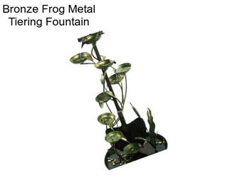 Bronze Frog Metal Tiering Fountain