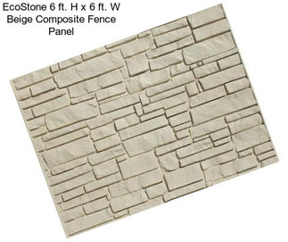 EcoStone 6 ft. H x 6 ft. W Beige Composite Fence Panel