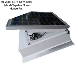 40-Watt 1,875 CFM Solar Hybrid-Capable Green House Fan