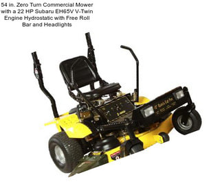 54 in. Zero Turn Commercial Mower with a 22 HP Subaru EH65V V-Twin Engine Hydrostatic with Free Roll Bar and Headlights