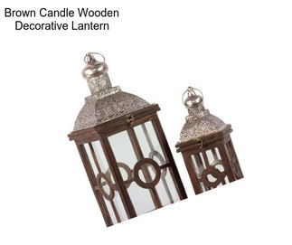 Brown Candle Wooden Decorative Lantern