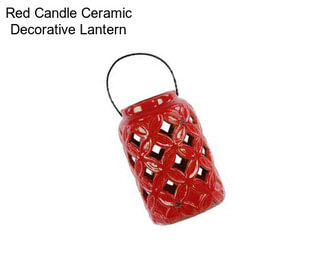 Red Candle Ceramic Decorative Lantern