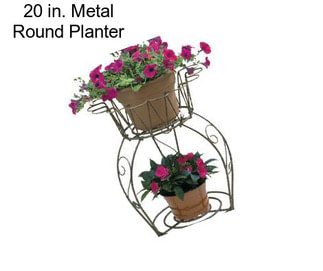 20 in. Metal Round Planter