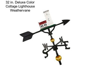 32 in. Deluxe Color Cottage Lighthouse Weathervane