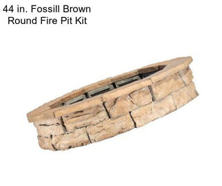 44 in. Fossill Brown Round Fire Pit Kit