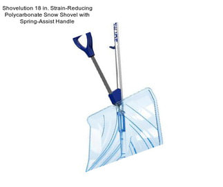 Shovelution 18 in. Strain-Reducing Polycarbonate Snow Shovel with Spring-Assist Handle