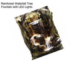 Rainforest Waterfall Tree Fountain with LED Lights