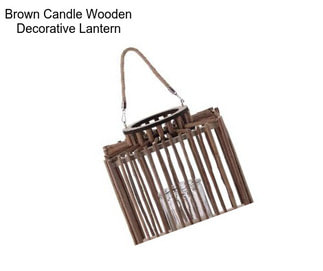 Brown Candle Wooden Decorative Lantern