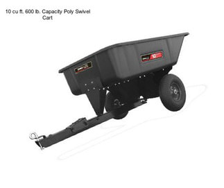 10 cu ft. 600 lb. Capacity Poly Swivel Cart
