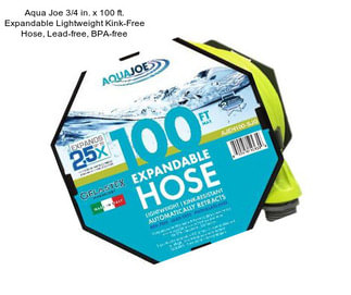 Aqua Joe 3/4 in. x 100 ft. Expandable Lightweight Kink-Free Hose, Lead-free, BPA-free