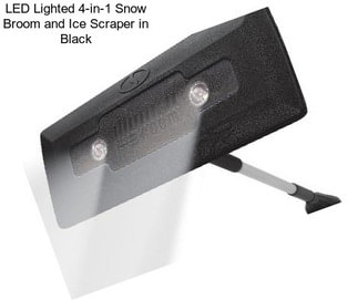 LED Lighted 4-in-1 Snow Broom and Ice Scraper in Black