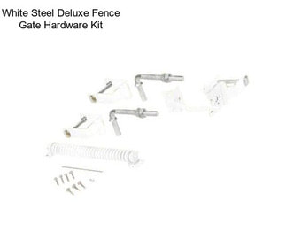 White Steel Deluxe Fence Gate Hardware Kit